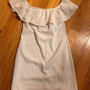 Lilly Pulitzer white Lace Off-Shoulder Mini Dress